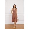 imageGRACE KARIN Women Casual Summer Dress 2025 Business Work Belted Sleeveless Button Down Shirt Midi Dresses with PocketsRust Pink