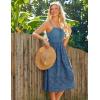 imageGRACE KARIN Womens 2024 Summer Sleeveless Eyelet Dress Casual Knot Front A Line Dresses Elegant Hollow Out Midi DressGray Blue