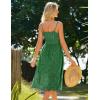 imageGRACE KARIN Womens 2024 Summer Sleeveless Eyelet Dress Casual Knot Front A Line Dresses Elegant Hollow Out Midi DressGreen