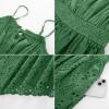 imageGRACE KARIN Womens 2024 Summer Sleeveless Eyelet Dress Casual Knot Front A Line Dresses Elegant Hollow Out Midi DressGreen