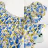 imageGRACE KARIN Womens 2025 Summer Dress Off Shoulder Floral Dress Puff Sleeve Smocked Boho Beach Midi Dress with PocketsBlue
