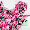 imageGRACE KARIN Womens 2025 Summer Dress Off Shoulder Floral Dress Puff Sleeve Smocked Boho Beach Midi Dress with PocketsRose Red Black