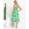 imageGRACE KARIN Womens 2025 Summer Floral Dress Casual Spaghetti Strap Flowy Dresses RIC Rac Trim Sundress Beach Midi DressGreen Floral