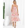 imageGRACE KARIN Womens 2025 Summer Floral Dress Casual Spaghetti Strap Flowy Dresses RIC Rac Trim Sundress Beach Midi DressWhite Orange Floral