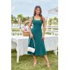 imageGRACE KARIN Womens 2025 Trendy Casual Tank Dresses Square Neck Sleeveless A Line Midi Sundress with PocketsBlue Green