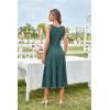 imageGRACE KARIN Womens 2025 Trendy Casual Tank Dresses Square Neck Sleeveless A Line Midi Sundress with PocketsGray Green