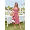 imageGRACE KARIN Womens 2025 Trendy Casual Tank Dresses Square Neck Sleeveless A Line Midi Sundress with PocketsPink