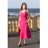 imageGRACE KARIN Womens 2025 Trendy Casual Tank Dresses Square Neck Sleeveless A Line Midi Sundress with PocketsRose Red