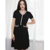 imageGRACE KARIN Womens Summer Short Sleeve Mini Dress 2025 Causual V Neck A Line Color Block Button Knit Sweater Short DressesBlack