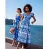 imageGRACE KARIN Womens Summer Sleeveless Foral Dress Boho Square Neck Casual Flowy Cap Sleeve Maxi Beach Dress with PocketRoyal Blue Flower