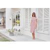 imageGRACE KARIN Womens Summer Striped Dress Cap Sleeve Round Neck Tie Waist Side Split Bodycon Pencil Midi DressesPink and White Stripes