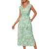 Green White Floral