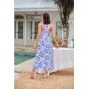 imageGRACE KARIN 2025 Womens Criss Cross Halterneck Sleeveless Summer Floral Print Flowy A Line Maxi DressBluishviolet