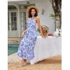 imageGRACE KARIN 2025 Womens Criss Cross Halterneck Sleeveless Summer Floral Print Flowy A Line Maxi DressBluishviolet