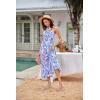 imageGRACE KARIN 2025 Womens Criss Cross Halterneck Sleeveless Summer Floral Print Flowy A Line Maxi DressBluishviolet