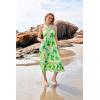 imageGRACE KARIN 2025 Womens Criss Cross Halterneck Sleeveless Summer Floral Print Flowy A Line Maxi DressGreen Viola