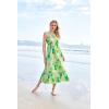 imageGRACE KARIN 2025 Womens Criss Cross Halterneck Sleeveless Summer Floral Print Flowy A Line Maxi DressGreen Viola