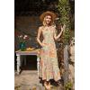 imageGRACE KARIN 2025 Womens Criss Cross Halterneck Sleeveless Summer Floral Print Flowy A Line Maxi DressGreygreen