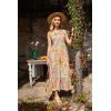 imageGRACE KARIN 2025 Womens Criss Cross Halterneck Sleeveless Summer Floral Print Flowy A Line Maxi DressGreygreen