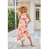 imageGRACE KARIN 2025 Womens Criss Cross Halterneck Sleeveless Summer Floral Print Flowy A Line Maxi DressLilac Calpyso