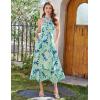 imageGRACE KARIN 2025 Womens Criss Cross Halterneck Sleeveless Summer Floral Print Flowy A Line Maxi DressLime Flowers