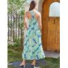 imageGRACE KARIN 2025 Womens Criss Cross Halterneck Sleeveless Summer Floral Print Flowy A Line Maxi DressLime Flowers