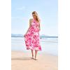 imageGRACE KARIN 2025 Womens Criss Cross Halterneck Sleeveless Summer Floral Print Flowy A Line Maxi DressPink Watercolour