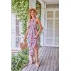 imageGRACE KARIN 2025 Womens Criss Cross Halterneck Sleeveless Summer Floral Print Flowy A Line Maxi DressPurple