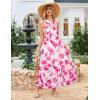 imageGRACE KARIN 2025 Womens Criss Cross Halterneck Sleeveless Summer Floral Print Flowy A Line Maxi DressPurple Flowers