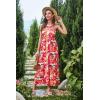 imageGRACE KARIN 2025 Womens Criss Cross Halterneck Sleeveless Summer Floral Print Flowy A Line Maxi DressRose Orange
