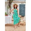 imageGRACE KARIN 2025 Womens Criss Cross Halterneck Sleeveless Summer Floral Print Flowy A Line Maxi DressViridis