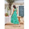 imageGRACE KARIN 2025 Womens Criss Cross Halterneck Sleeveless Summer Floral Print Flowy A Line Maxi DressViridis
