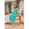 imageGRACE KARIN 2025 Womens Criss Cross Halterneck Sleeveless Summer Floral Print Flowy A Line Maxi DressViridis