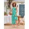 imageGRACE KARIN 2025 Womens Criss Cross Halterneck Sleeveless Summer Floral Print Flowy A Line Maxi DressViridis
