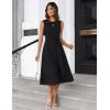 imageGRACE KARIN Women 2025 Work Dress Sleeveless Tie Waist Elegant Party Cocktail A Line Flowy Midi Dress with PocketsBlack