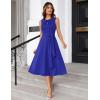 imageGRACE KARIN Women 2025 Work Dress Sleeveless Tie Waist Elegant Party Cocktail A Line Flowy Midi Dress with PocketsRoyal Blue