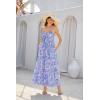 imageGRACE KARIN Womens 2025 Summer Beach Dress Floral V Neck Tie Front Spaghetti Strap Flowy Long Dress Boho Maxi DressPurple Floral
