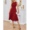 imageGRACE KARIN Womens Sleeveless Cocktail Party Dress 2025 Wedding Guest Vintage A Line Midi Dresses with PocketsBurgundy