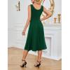 imageGRACE KARIN Womens Sleeveless Cocktail Party Dress 2025 Wedding Guest Vintage A Line Midi Dresses with PocketsDark Green