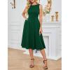 imageGRACE KARIN Womens Sleeveless Cocktail Party Dress 2025 Wedding Guest Vintage A Line Midi Dresses with PocketsDark Green