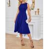 imageGRACE KARIN Womens Sleeveless Cocktail Party Dress 2025 Wedding Guest Vintage A Line Midi Dresses with PocketsRoyal Blue