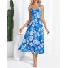 imageGRACE KARIN Womens Summer Floral Midi Dress 2025 Sleeveless Square Neck Boho Beach Casual Dresses with PocketsBlue Flower