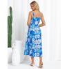 imageGRACE KARIN Womens Summer Floral Midi Dress 2025 Sleeveless Square Neck Boho Beach Casual Dresses with PocketsBlue Flower