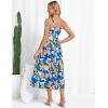 imageGRACE KARIN Womens Summer Floral Midi Dress 2025 Sleeveless Square Neck Boho Beach Casual Dresses with PocketsBlue Pink Flower
