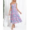imageGRACE KARIN Womens Summer Floral Midi Dress 2025 Sleeveless Square Neck Boho Beach Casual Dresses with PocketsBlue Rose Flower