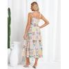imageGRACE KARIN Womens Summer Floral Midi Dress 2025 Sleeveless Square Neck Boho Beach Casual Dresses with PocketsCheckered Painting