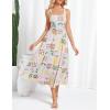 imageGRACE KARIN Womens Summer Floral Midi Dress 2025 Sleeveless Square Neck Boho Beach Casual Dresses with PocketsCheckered Painting
