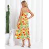 imageGRACE KARIN Womens Summer Floral Midi Dress 2025 Sleeveless Square Neck Boho Beach Casual Dresses with PocketsYellow Fruit Flower
