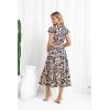 imageGRACE KARIN Womens Summer Floral Midi Dresses Short Sleeve Beach Wedding Guest Dress Drawstring Long Flowy Dress with PocketsNavy Blue Floral