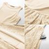 imageGRACE KARIN Womens Summer Sleeveless Tank Dress A Line Midi Dress Eyelet Crewneck Casual Holiday Dress with PocketsApricot